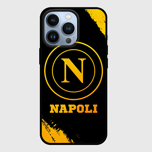 Чехол iPhone 13 Pro Napoli - gold gradient / 3D-Черный – фото 1