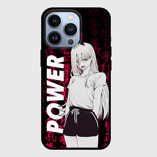 Чехол iPhone 13 Pro Человек бензопила Power / 3D-Черный – фото 1