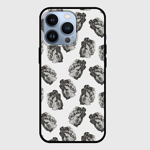 Чехол iPhone 13 Pro Аполлон - паттерн / 3D-Черный – фото 1