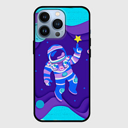 Чехол iPhone 13 Pro Космонавт в космосе - рисунок