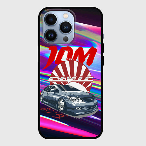 Чехол iPhone 13 Pro Honda Civic - JDM style / 3D-Черный – фото 1