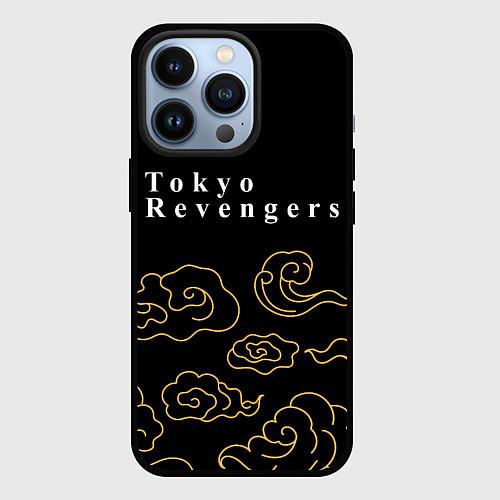 Чехол iPhone 13 Pro Tokyo Revengers anime clouds / 3D-Черный – фото 1
