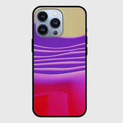 Чехол для iPhone 13 Pro Волнообразные листы разных цветов, цвет: 3D-черный