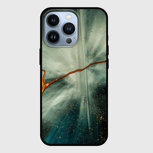 Чехол iPhone 13 Pro Туман, лучи и краски / 3D-Черный – фото 1