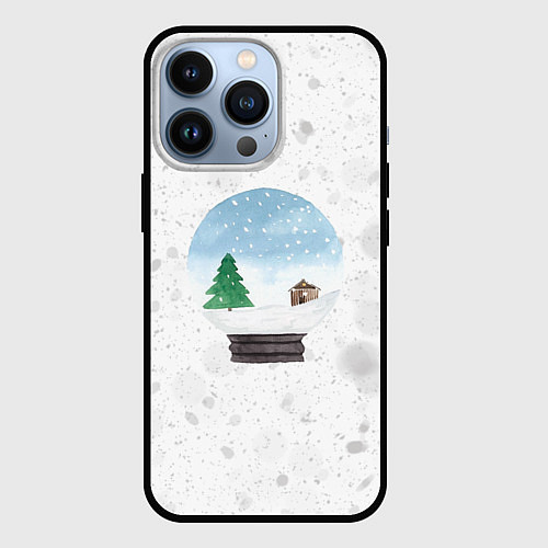 Чехол iPhone 13 Pro Зимняя метель / 3D-Черный – фото 1