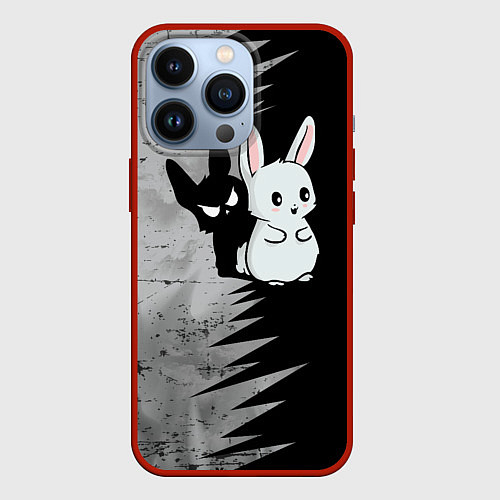 Чехол iPhone 13 Pro Теневой зайка / 3D-Красный – фото 1