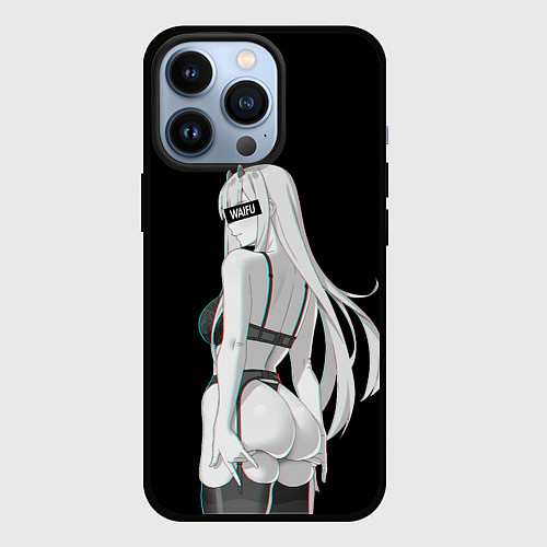 Чехол iPhone 13 Pro Waifu Zero Two / 3D-Черный – фото 1