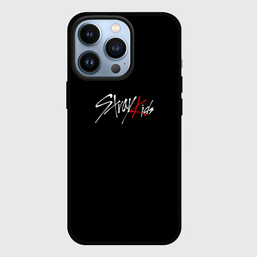 Чехол iPhone 13 Pro Stray Kids white logo / 3D-Черный – фото 1