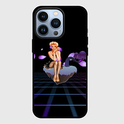 Чехол для iPhone 13 Pro Ретро девушка на острове, цвет: 3D-черный
