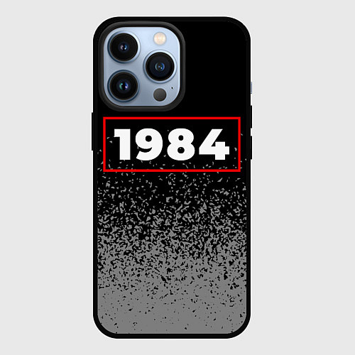 Чехол iPhone 13 Pro 1984 - в красной рамке на темном / 3D-Черный – фото 1