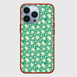 Чехол для iPhone 13 Pro Череп удлинённый, цвет: 3D-красный