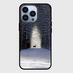 Чехол iPhone 13 Pro Олень в зимнем лесу