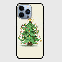 Чехол для iPhone 13 Pro Новогодняя нарядная елочка, цвет: 3D-черный
