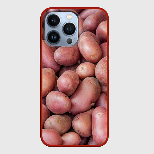Чехол iPhone 13 Pro Картофельные клубни / 3D-Красный – фото 1