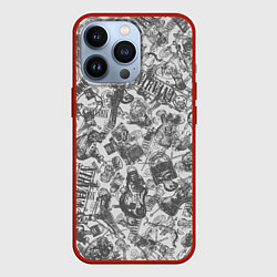 Чехол для iPhone 13 Pro Nirvana style light, цвет: 3D-красный