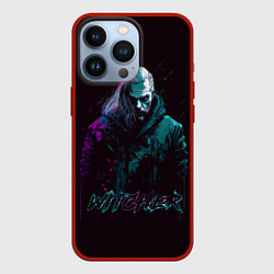 Чехол iPhone 13 Pro Ведьмак в неоновом стиле