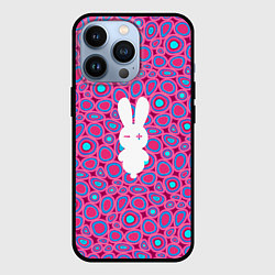 Чехол iPhone 13 Pro Белый кролик на розовом - символ 2023