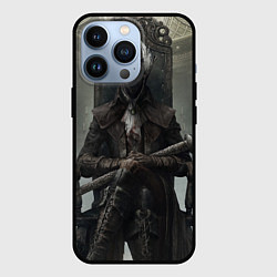Чехол для iPhone 13 Pro Bloodborne охотник, цвет: 3D-черный