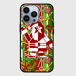Чехол iPhone 13 Pro Дед Мороз с игрушками
