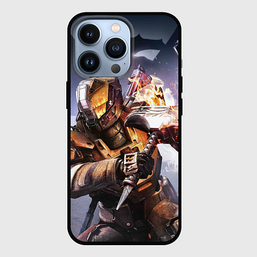 Чехол iPhone 13 Pro Destiny воин / 3D-Черный – фото 1