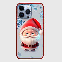 Чехол iPhone 13 Pro Дед мороз и много снежинок