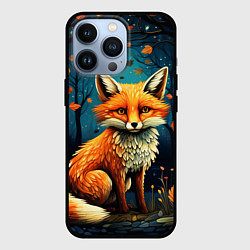 Чехол iPhone 13 Pro Лиса в Folk Art стиле