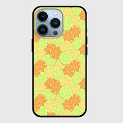 Чехол для iPhone 13 Pro Апельсин, лайм и лимон, цвет: 3D-черный
