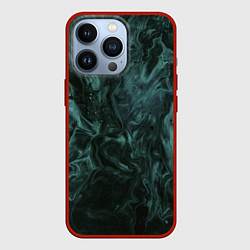 Чехол для iPhone 13 Pro Тёмно-синий водянистый туман, цвет: 3D-красный