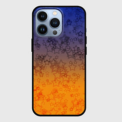 Чехол iPhone 13 Pro Желто-синий звездный узор