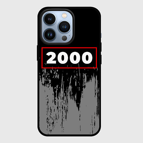 Чехол iPhone 13 Pro 2000 - в красной рамке на темном / 3D-Черный – фото 1