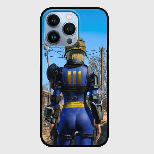 Чехол iPhone 13 Pro Vault 111 suit at Fallout 4 Nexus / 3D-Черный – фото 1