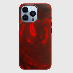 Чехол iPhone 13 Pro Темно красные волны