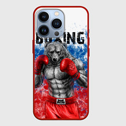 Чехол для iPhone 13 Pro Бокс - Россия, цвет: 3D-красный
