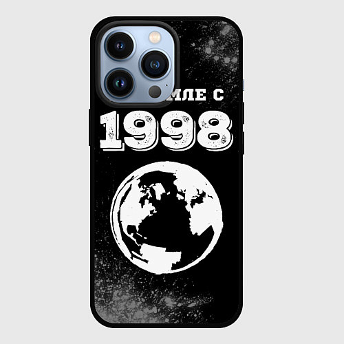 Чехол iPhone 13 Pro На Земле с 1998: краска на темном / 3D-Черный – фото 1