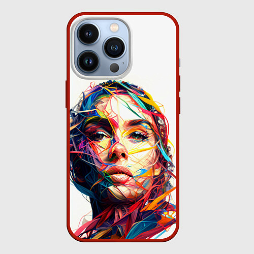 Чехол iPhone 13 Pro Взгляд на исскуство / 3D-Красный – фото 1