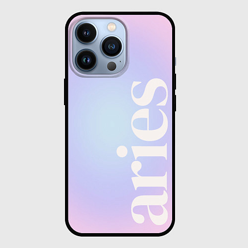 Чехол iPhone 13 Pro Aries pink aura / 3D-Черный – фото 1