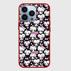 Чехол iPhone 13 Pro Ахегао и сердечки