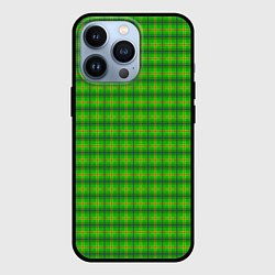 Чехол iPhone 13 Pro Шотландка зеленая крупная