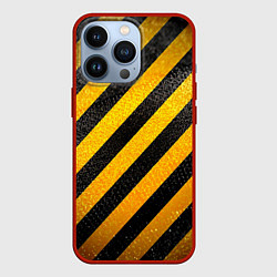 Чехол iPhone 13 Pro Черно-желтая опасность