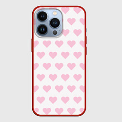 Чехол iPhone 13 Pro Pink hearts