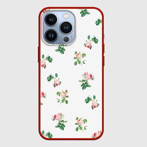 Чехол iPhone 13 Pro Rose garden / 3D-Красный – фото 1