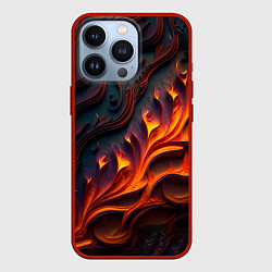 Чехол iPhone 13 Pro Огненный орнамент с языками пламени