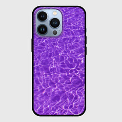 Чехол для iPhone 13 Pro Абстрактные фиолетовые волны воды, цвет: 3D-черный