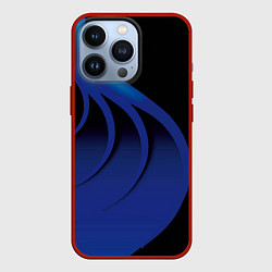 Чехол iPhone 13 Pro Синие щупальца на чёрном