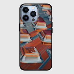 Чехол iPhone 13 Pro Абстрактная текучие металлические прямоугольники