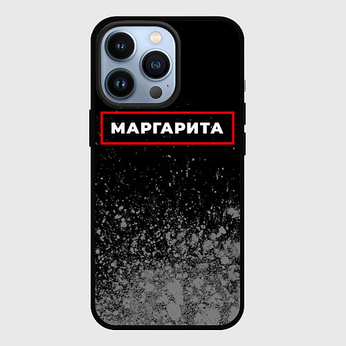 Чехол iPhone 13 Pro Маргарита - в красной рамке на темном / 3D-Черный – фото 1