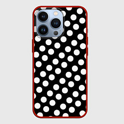 Чехол iPhone 13 Pro Белые горошины