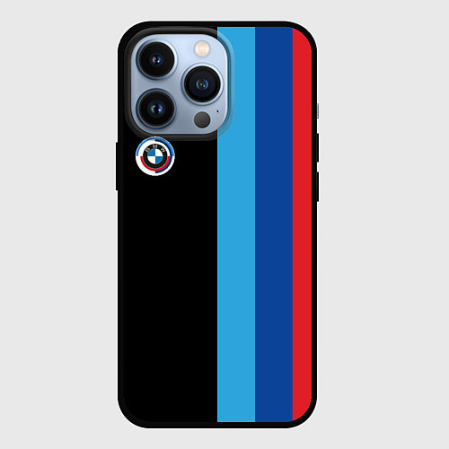 Чехол iPhone 13 Pro BMW - м линии / 3D-Черный – фото 1