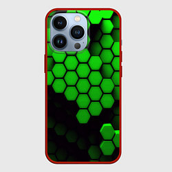 Чехол для iPhone 13 Pro Майнкрафт текстура, цвет: 3D-красный