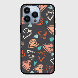 Чехол iPhone 13 Pro Много сердец